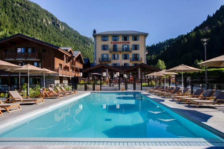 Swimming pool at the Excelsior Chamonix Hotel & Spa or located nearby