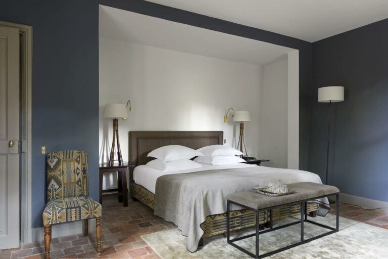 سرير واحد أو أكثر في الإقامة في Baumanière - Les Baux de Provence