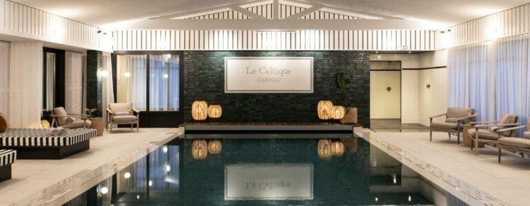 Swimming pool at Le Celtique & Spa or located nearby