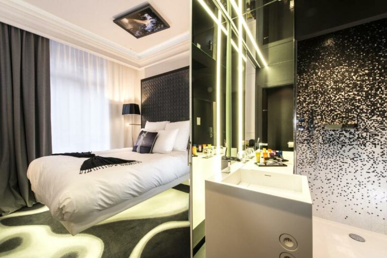 Ein oder mehrere Betten in der Unterkunft Vertigo | ein Mitglied von Design Hotels™